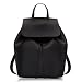 COCIFER Women's Leather Black Backpack Purse School Casual Daypack Top Tote Bags