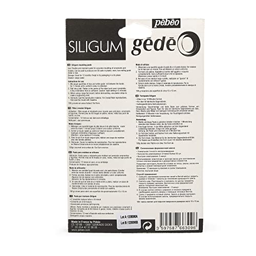 Pébéo - Pâte Siligum Spécial Création de Moule - Pâte à Mouler Silicone Petites Dimensions & Décors Plats - Silicone Pour Moulage Prise Très Rapide - 100 G – Bleu et Blanc - Image 3