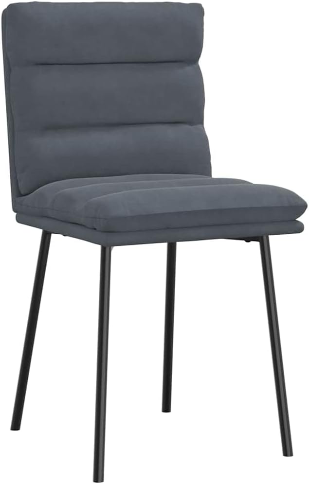 vidaXL Dining Chairs 4 pcs Dark Gray Velvet, Dinner Chair, Kitchen Chair, Dining seat, Chair, Living Room Chair, Accent Chair, Side Chair