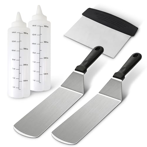 Set de 5 espátulas para parrilla de acero inoxidable miniatura 1