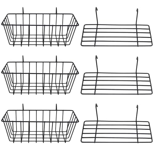 Yaegoo 3 Pack Wire Baskets and Shelves - Hanging Shelf