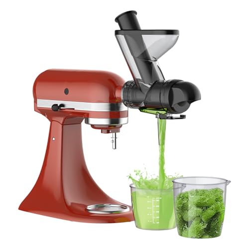 Comparison: Best Juicer Attachment For Kitchenaid 10 Heiolkako Masticating Juicer Attachment for KitchenAid Stand Mixer, Cold Press Juicer machines with Dual Feed Chute, Slow Masticating Juicer, Attachment for Kitchenaid Mixers