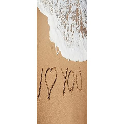 A.Monamour 3D Door Stickers with Beach Design Cover