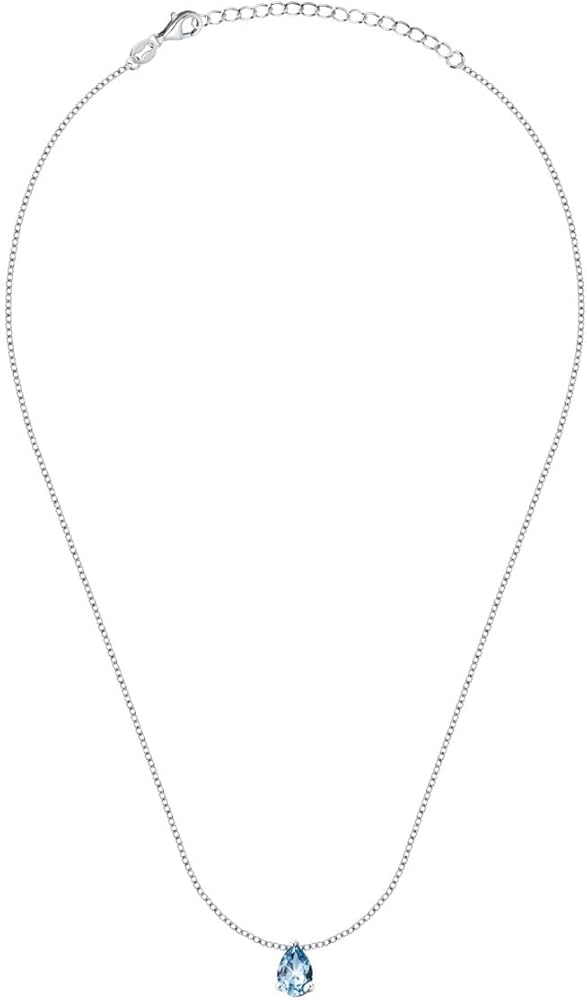 Bluespirit B-CLASSIC Collana Donna in Argento 925, Perla Bianca, Zirconi,Idee regalo, Idee Regalo - P.25C910001700