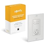 Somfy DecoFlex WireFree RTS Wall Switch, 2 Channel, White (1811068)