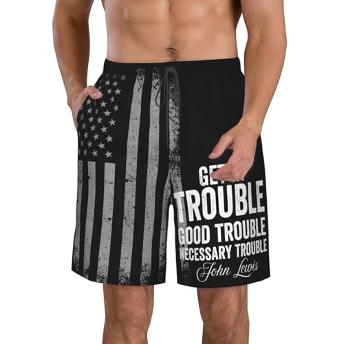 Get in Good Necessary Trouble Swimtrunks John Lewis-Protests Men's Beach Shorts2
