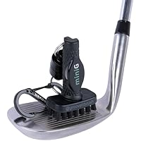 Grooveit Mini G The Dry Scrubber Golf Club Cleaning Brush, 3 Year Warranty, Magnetic Attachment, Black