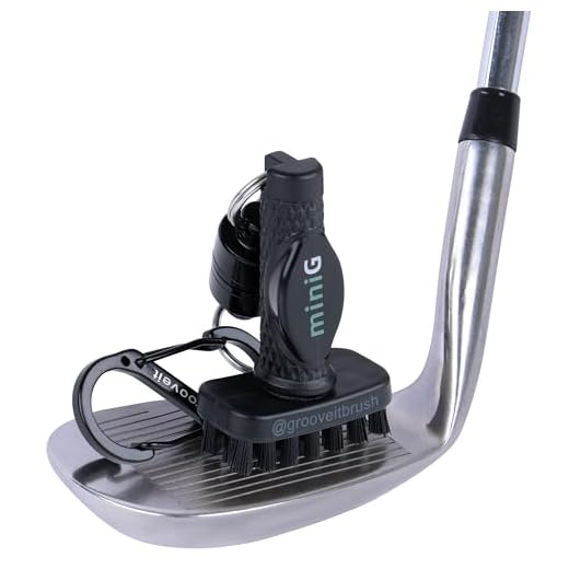 Grooveit Mini G The Dry Scrubber Golf Club Cleaning Brush, 3 Year Warranty, Magnetic Attachment