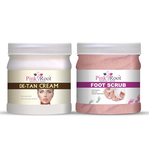 Image of Pink Root De-tan Cream 500ml with Foot Scrub 500ML