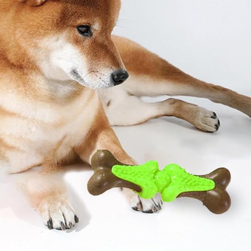 Jouet à mâcher résistant pour chiens pour stimuler l'exercice et l'entretien dentaire vert - 7
