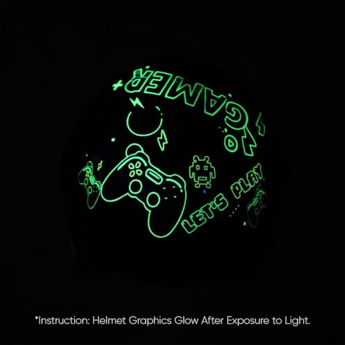 Image of TVS Moto Jr. Kids Helmet |Fun Glow in The Dark Graphics | Lightweight ISI Certified ABS Shell| Removable Cheek Pads | Ideal for Cycle Scooter Daily Ride Comfort & Protection