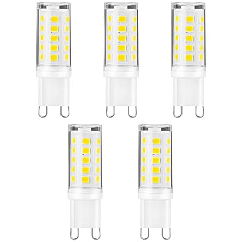 X-Molin G9 Led Light Bulbs, 3W, 300Lm 30W Halogen Bulbs Equivalent, Energy Saving Led Bulbs, for Chandelier, Wall Sconce Non Dimmable (Pack of 5) (3000K Warm White) Cover