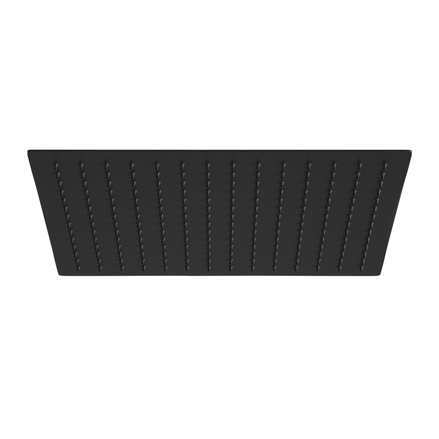 JOHO Soffione doccia a pioggia 12 Pollici/30 cm, Docce Fisse in acciaio inox 304 Soffione per Doccia con ugelli anticalcare, quadrato 30 x 30 cm, nero
