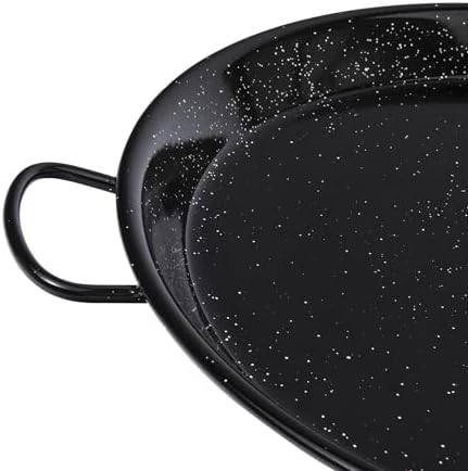 VAELLO - Plat à Paella en Métal Émaillé Élégant - Accessoire Cuisine Extérieure Résistant - Plat de Cuisson Facile à Net