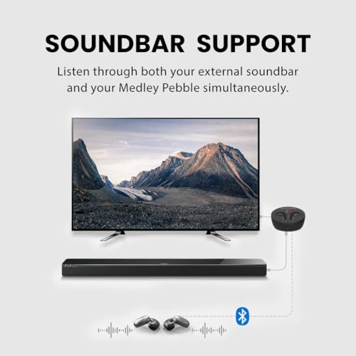Avantree Medley Pebble - Open-Ear Wireless Earphones for TV Listening with Bluetooth Transmitter & Charging Dock, Clear Dialogue Earbuds for Seniors Avantree Medley Pebble - Open-Ear Wireless Earphones for TV Listening with Bluetooth Transmitter & Charging Dock, Clear Dialogue Earbuds for Seniors