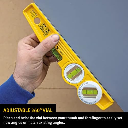 Stabila 25360 Torpedo Amarillo con burbuja ajustable de 360 grados 5