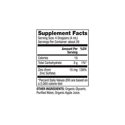 Dr. Mercola Liquid Zinc Dietary Supplement, 15 Mg Per Serving - About 28 Servings Per Container (3.88 Fl Oz), Supports Immune Health, Non Gmo, Gluten Free, Soy Free, Usda Organic #TOP4