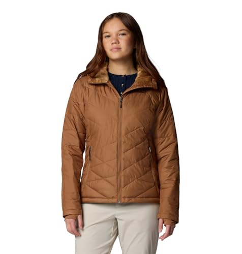 Image of Columbia Women's Omni-Heat Reflective Heavenly Hooded Hiking & Trekking Down Standard Length Jacket