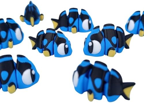 5-Pack Mini Tropical Fish Collectibles – Unique Ocean-Inspired Desk Decor and Shelf Display – 3D Printed in Canada image 4