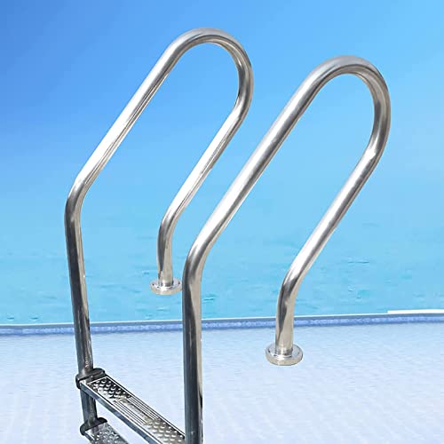 Escalera para Piscina de Acero Inoxidable con 2 Peldaños miniatura 1