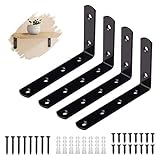 hohewertige Material: Wir verwenden Edelstahl als Material, es ist korrosionsbeständig und rostfrei,kann schweren Gegenständen halten und Ihr Regal für lange Zeit stützen.