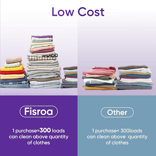 Fisroa Lavender Laundry Detergent Sheets Eco-friendly Travel 300 Loads Clothes Washing Detergent Sheets Plastic-Free Washer Sheets, Liquidless Laundry Sheets Strips Tablet