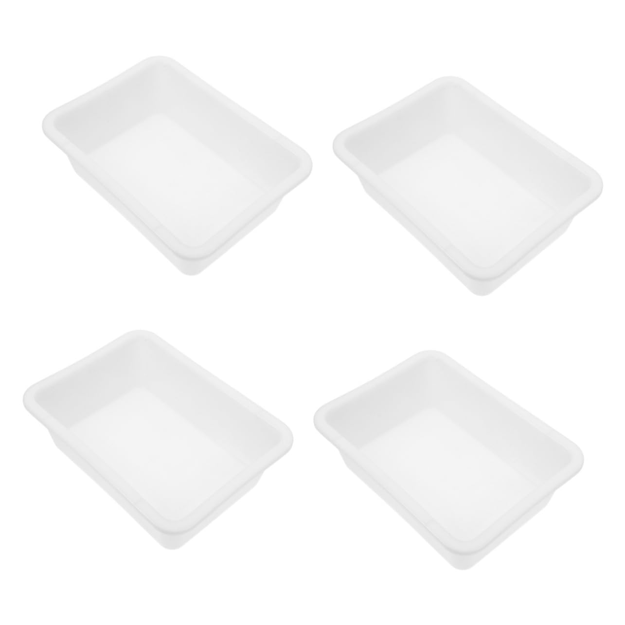 GLEAVI 4pezzi Laboratory Tray Profondità Per Esperimenti Chimici Vassoio Multi-funzionale Resistente Ad Acidi e Alcalini Per Conservazione e Insegnamento