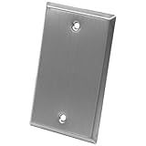 Seismic Audio SA-PLATE9 Stainless Steel Blank 1 Gang Wall Plate with For Cable Installation