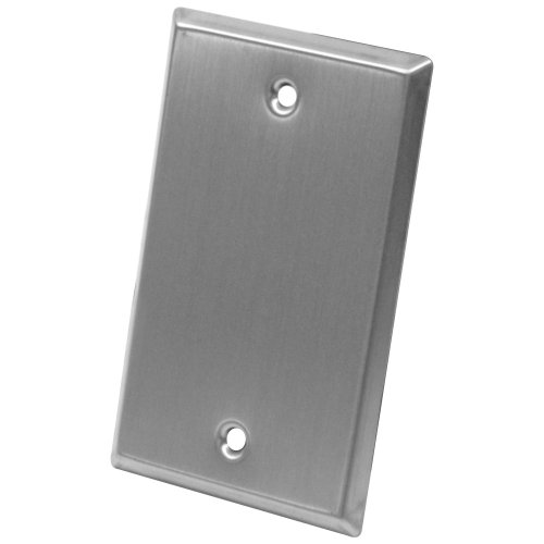 Seismic Audio SA-PLATE9 Stainless Steel Blank 1 Gang Wall Plate with For Cable Installation