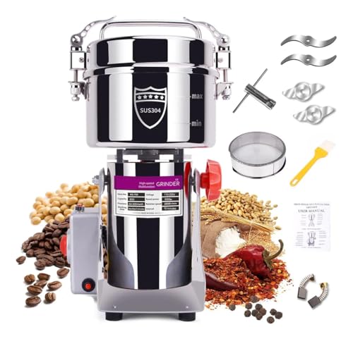 El Mejor Listado de Molinos de grano del mes. 48 Molino Granos Pulverizador Eléctrico Hierbas Cafe Queso (800g)