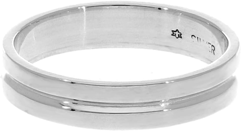 [新宿銀の蔵] Magische Vissen シンプル ライン 太 シルバー リング 1～25号 メンズリング シルバー925 線