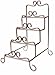 Manual Metal Tiered Plate Racks, Mini, Set of 2