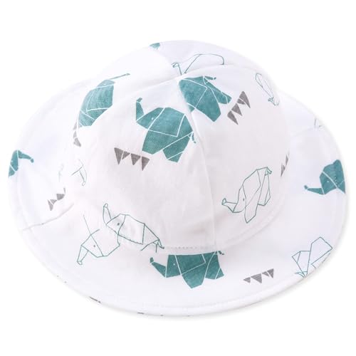 pureborn Baby Boys Girls Sun Hat Soft Cotton Bucket Cap Wide Brim Sun Protection Beach Hats - Main Image