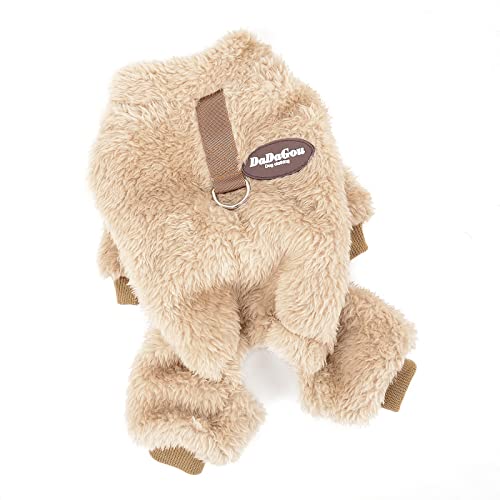 PAIDEFUL Hundepullover Französische Bulldogge Kleine Hunde Warmer Hund Jumper Mädchen Jungen Chihuahua Kleidung Plüsch Pullover Winterkleidung für Welpen Haustiere Katze Herbst Kaltes Wetter Braun M