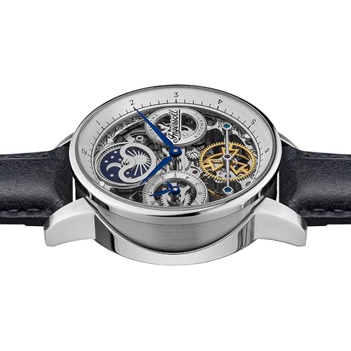 Ingersoll The Jazz Mens Automatic Watch I07702 With A Silver Dial And A Blue Genuine Leather Band - 4