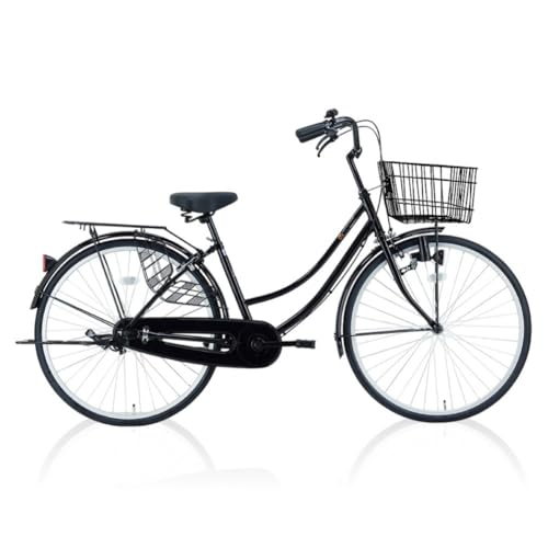 完成品でお届け!26インチ 自転車 SHIMANOパーツ マイスター 変速無しシングル ママチャリ 大容量フロントバスケット[ブラック]|京都 中川商会 シティサイクル カジュアル&スポーティー 組立不要 ツーリング サイクリング 通勤 通学 通販 ふるさと納税 MEISTER-MST26A[ブラック(K)]