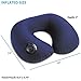 Lewis N. Clark Men's On Air Adjustable and Inflatable Neck Pillow, Blue, One Size