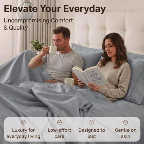 Image of Living Roots Glace Cotton 180 TC Single Bedsheet with 1 Pillow Cover |Single Size 60 x 90 Inches |Soft, Breathable & Durable |Fits Mattress up to 4 Inches |No Colour Bleeding (Grey)