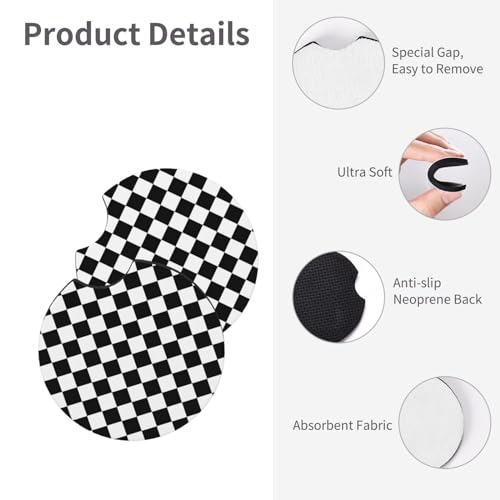 Portavasos para carro negro 2 unidades goma absorbente miniatura 4