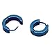 Produktbild Ohrstecker - SODIAL(R)1 Paar Edelstahl Klappcreolen Ohrringe Ohrstecker unisex Herren -Blau