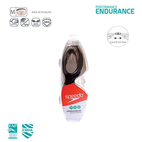 Speedo Hydrovision Máscara de Natação, Unissex, Verde (Brasil Cristal), Único, Verde (Brasil Cristal