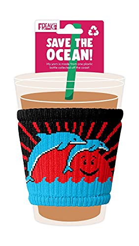 FREAKER Slippy Recycled Bottle Can Beverage Insulator, Save the Ocean, Cool Aid Dolphin FREAKER Slippy Recycled Bottle Can Beverage Insulator, Save the Ocean, Cool Aid Dolphin