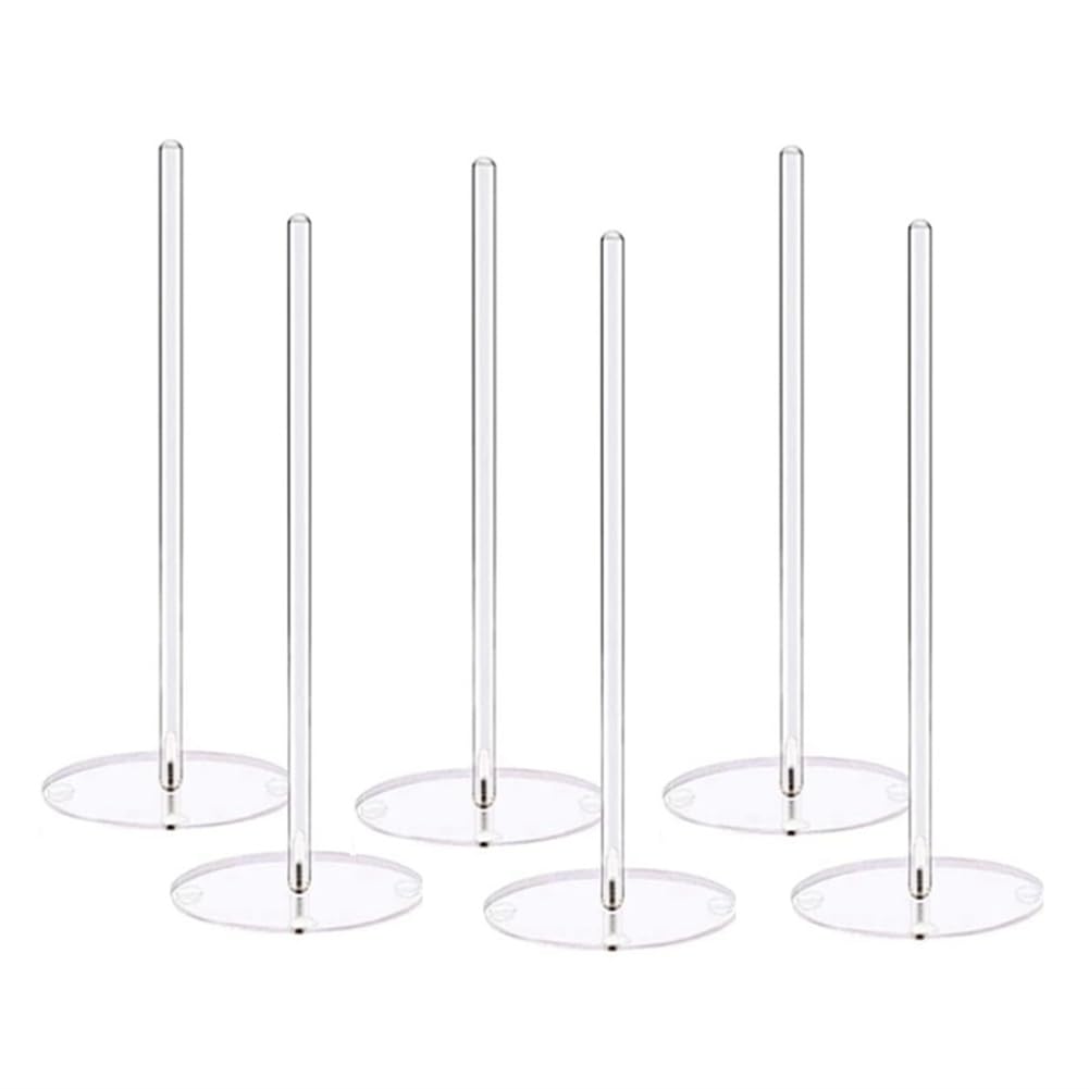 Nvanvmm Donut Stand 6 Pack, Acrylic Donut Display Stand for Dessert Table, Bagel Display Tower for Birthday, Wedding