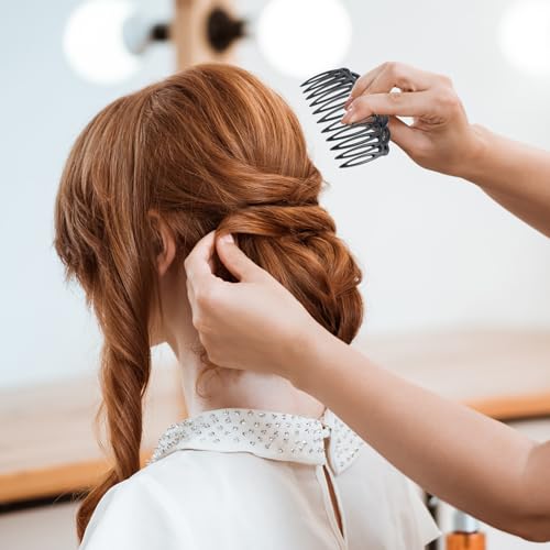 12 peças de pente francês pequeno plástico francês torcido pente grampos e alfinetes, pentes de cabe