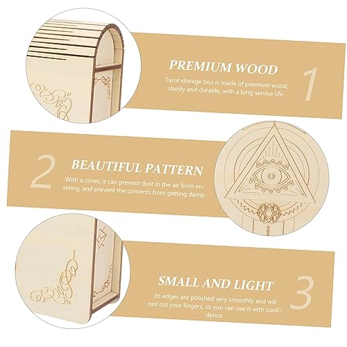 Caja de Madera para Tarot 3 Piezas con Almacenaje