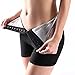 NBAA Frauen Abnehmen Schwitzhose, Schwitzen Zweireiher/Elastische Taille Trainer Bauch Kontrolle Fitness Leggings Body Shaper Yoga Hose Fünf-Punkt-Hose/Dreipunkthose/Hose