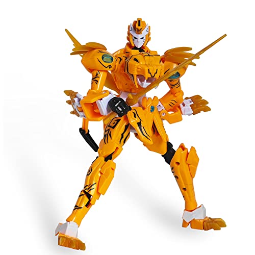 Gaginan Manchurian Tiger Warrior Turn Into Robot Toy, Sagacious Animal Robot Action Figure, 9-Inch Deformation Robot Figures, Disassembly Toys For Boys & Girls Age 6+(Yellow-Black) #TOP6
