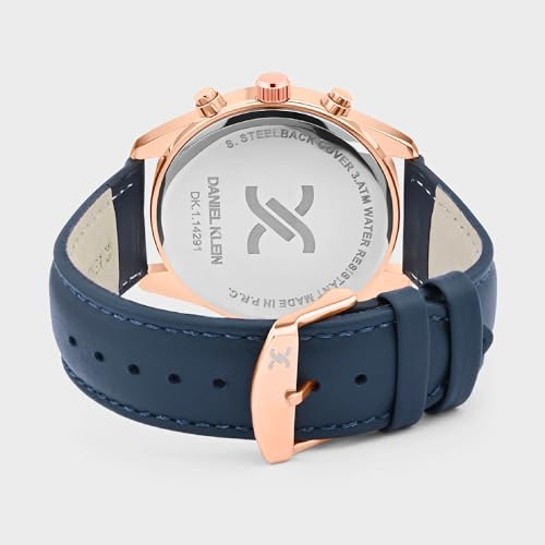 Image of Denial Klein Attractive Dial Leather Strap Watch for Men