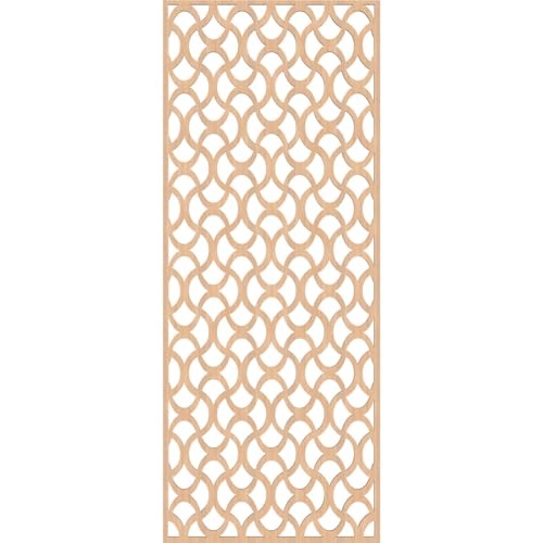 Image of Resort Decorative Pierced Fretwork Wood Wall Panels, 17 3 /8 inchW x 44 3 /8 inchH x 1 /4 inchT, Hickory