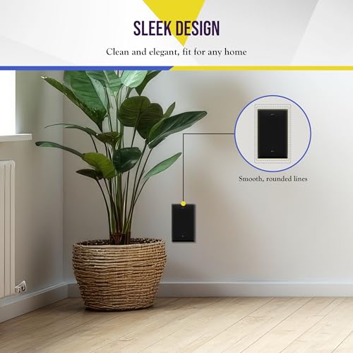 Image of ENERLITES Blank Device Wall Plate Cover, Gloss Finish, Standard Size 1-Gang 4.50 inch x 2.76 inch, Polycarbonate Thermoplastic, 8801-BK-20PCS, Black (20 Pack)